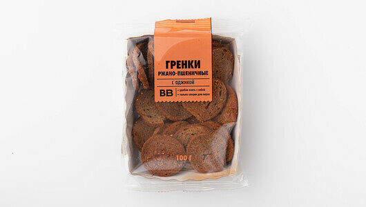 Гренки ржано-пшеничные с аджикой