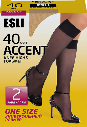 Гольфы женские ESLI Accent р. 23-25 40 den melone, Арт. 8С-2СПЕ, 2пары