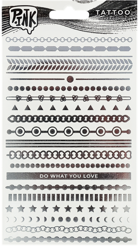 

Наклейки-тату переводные для тела P.ink Браслеты, 11x20 см