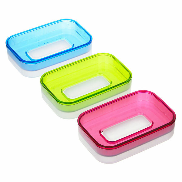 мыльница с поддоном Vetta, пластик, 11,5х7,6х2,7см, в ассортименте