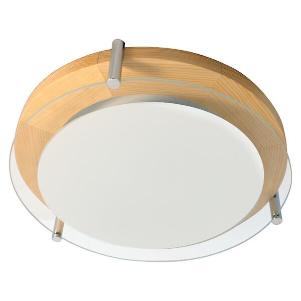 Светильник настенно-потолочный круглый Элетех Полесье, 30 см, Е27, 40 Вт, сосна