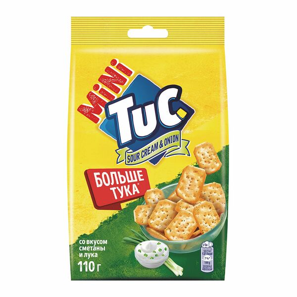 Крекеры Tuc Mini со сметаной-луком 110г