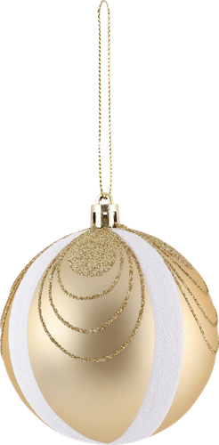 

Шар елочный Homeclub 8 см, с узором, пластик, цвет золотой