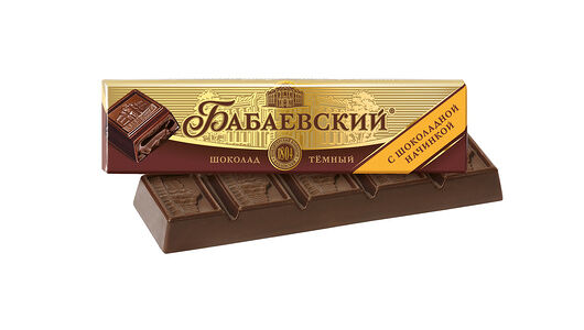 Батончик из темного шоколада Бабаевский с шоколадной начинкой 50г