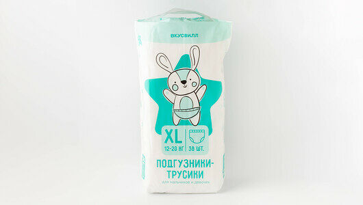 Подгузники-трусики XL (12-20кг), 38 шт