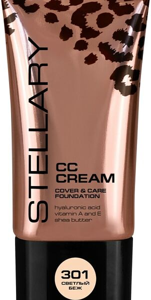СС-крем для лица Stellary с гиалуроновой кислотой Светлый беж Тон 301 25мл