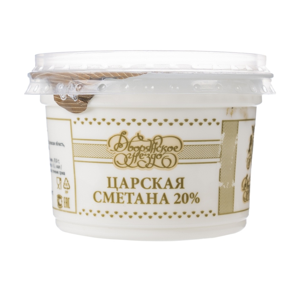 

Сметана «Царская» 20%, «Дворянское гнездо», 200 г, Россия, БЗМЖ