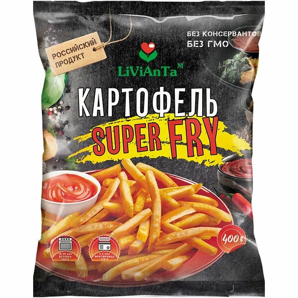 Картофель фри LiViAnTa замороженный 400 г