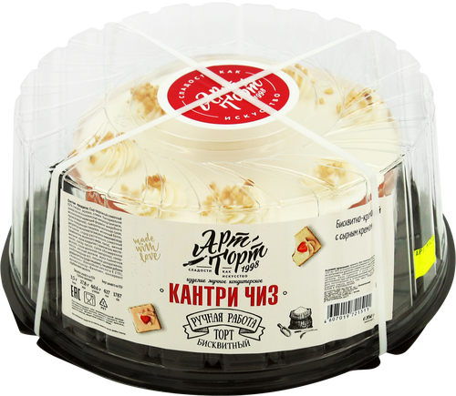 

Торт бисквитный Арт-торт Кантри чиз с сырным кремом 850 г