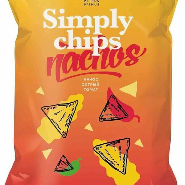 Чипсы кукурузные Simply Chips Nachos Острый Томат
