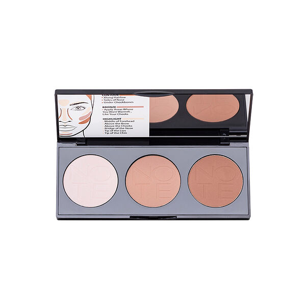 Палетка для контурирования лица Note Perfecting Contouring Powder Palette т.01 Light to medium 15 г