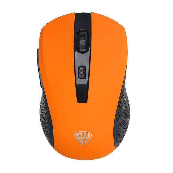 By компьютерная мышь беспроводная basic, 800/1200/1600 dpi, 2.4ghz, 2xaаa, soft touch, черн/оранж
