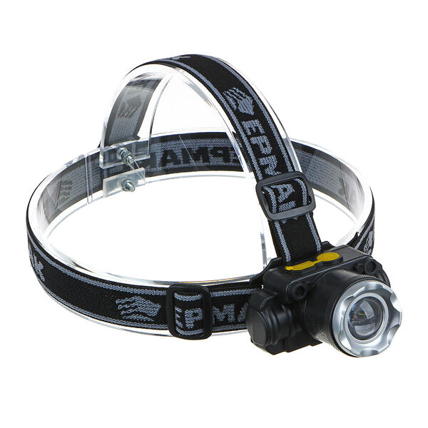 Ермак фонарик налобный, xpe, 5 вт, 6х7см, 3 режима, 1500мач, usв кабель, пластик,1 цвет