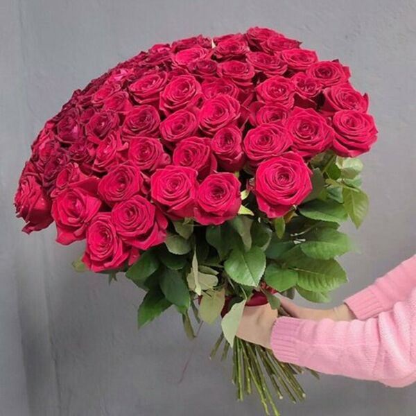 Букет из 75 красных роз
