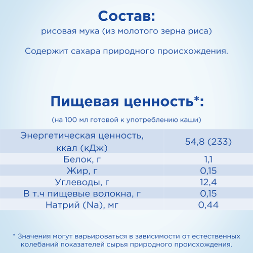 

Каша Nutrilon рисовая безмолочная с 4 месяцев 180 г