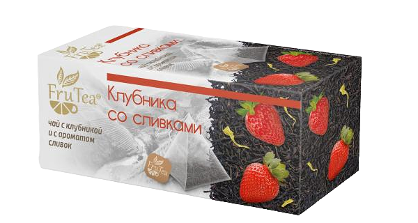 Чай черный FruTea Клубника со сливками, 20х2 г
