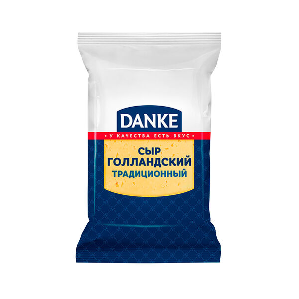 Сыр тв Голландский Danke 45% в газ сред флоупак 180г