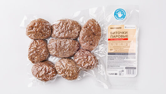 Биточки из говядины паровые, зам.(Продукт замороженный)