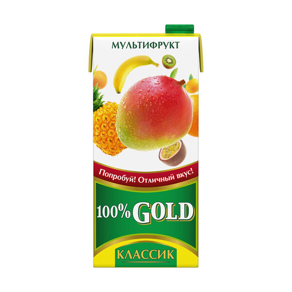 Напиток сокосодержащий 100% Gold мультифрукт 950 мл