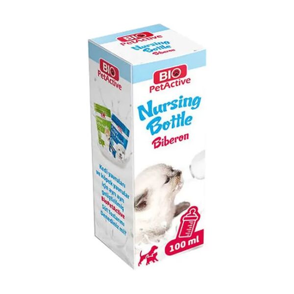 Бутылочка BioPetActive Nursing Bottle для кормления щенков и котят, комплект: бутылочка и соска, 100 мл