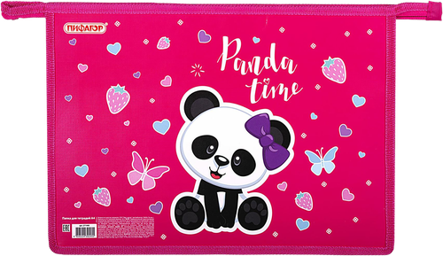 

Папка для тетрадей Пифагор Little friend А4 1 отделение на молнии 1 шт. в ассортименте