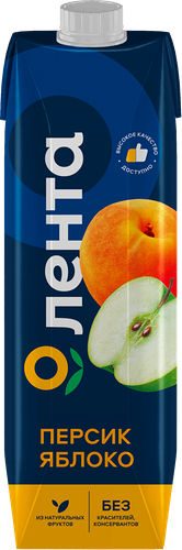 Нектар Лента Персиково-яблочный, 1 л