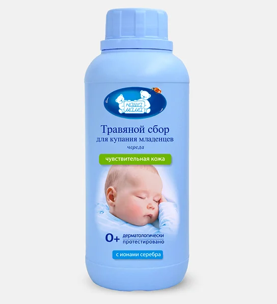 Комплекс для купания младенцев натуральный Наша Мама Череда 1000 мл