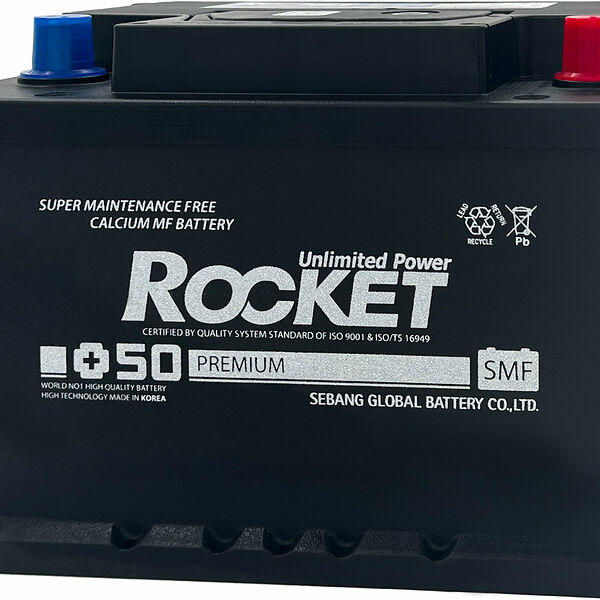 Аккумулятор ROCKET SMF 60L LB2 60 Ач 650 А обратная полярность