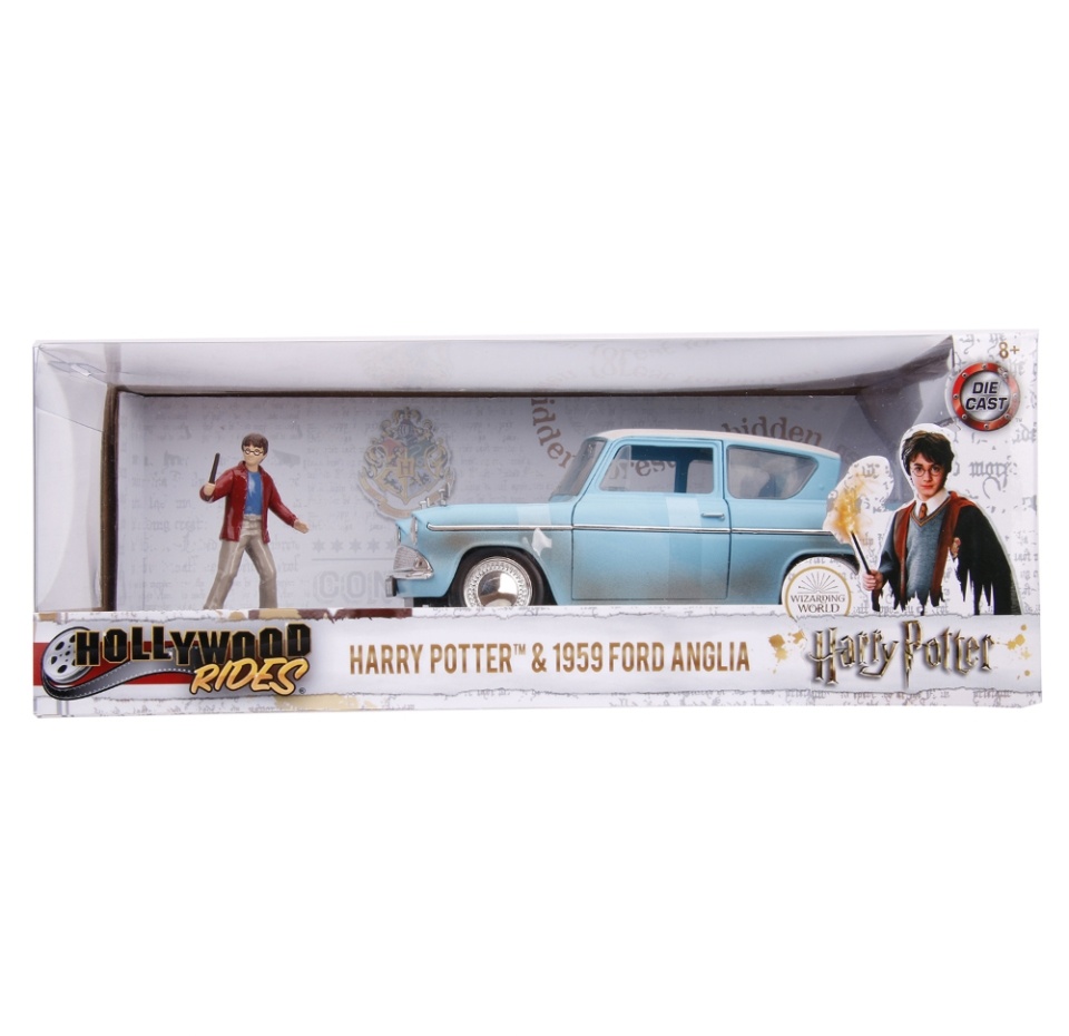 

Машинка с фигуркой Hollywood Rides Harry Potter "Harry Potter & 1959 Ford Anglia", Jada Toys, 1:24, Китай