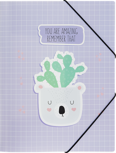 Папка на резинке Meshu SucCutElent А4, в ассортименте