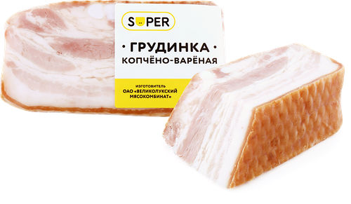 Грудинка свиная копчено-вареная Super  300 г