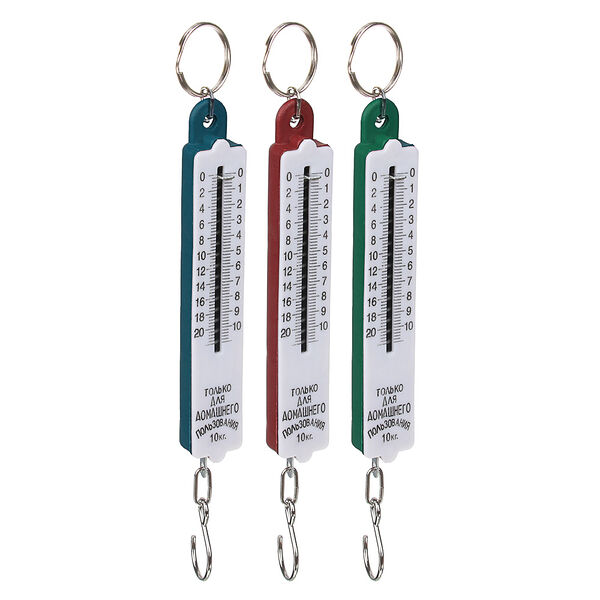 Безмен механический, вертикальный, нагрузка до 10кг, пластик, 3 цвета, сх-155, в ассортименте