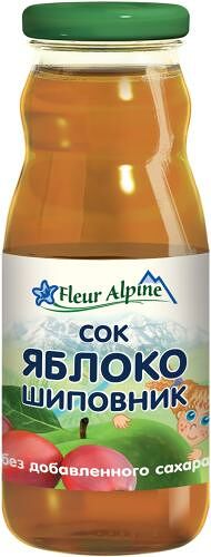 Сок детский Fleur alpine яблоко-шиповник с 5 месяцев 200 мл