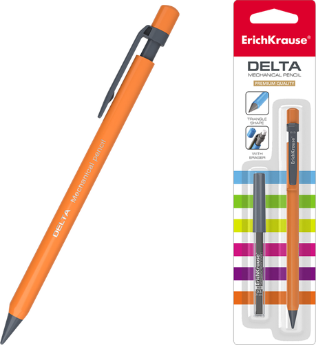 

Карандаш ERICHKRAUSE механический Delta с 20 грифелями 0.5мм в ассортименте 19 г
