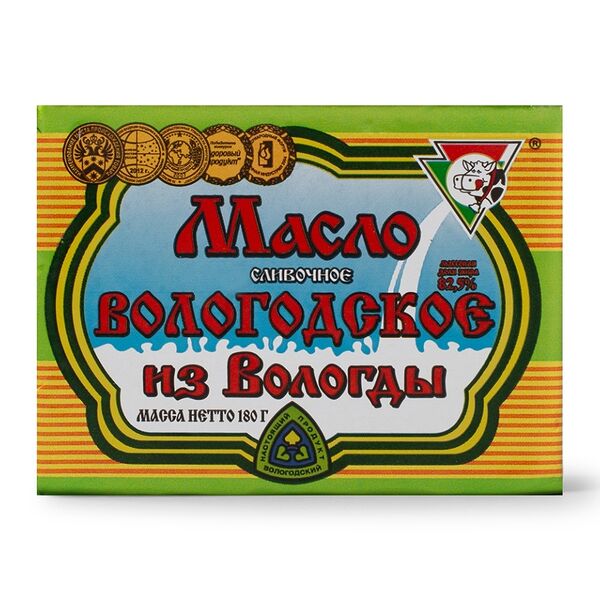 Масло сливочное Из Вологды Вологодское 82.5%, 180г