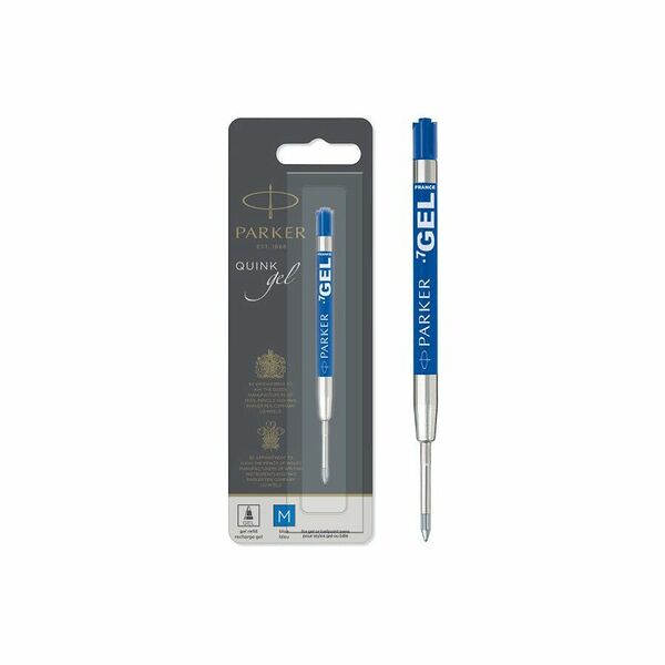 Стержень гелевый Parker Quink Gel Z05 (CW1950346) M 0.7мм синие чернила для ручек шариковых блистер (1шт)