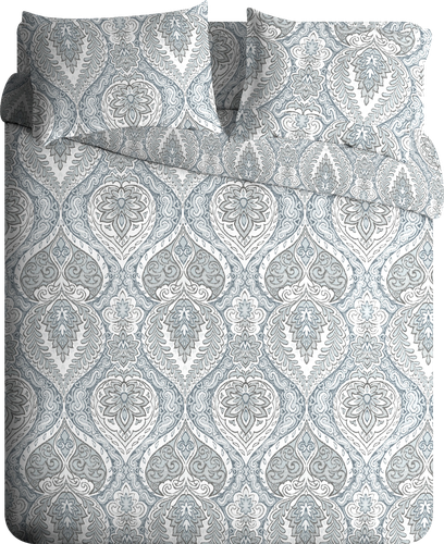 

Комплект постельного белья Евро ПАВЛИНА Luxus, креп-жатка, полиэстер