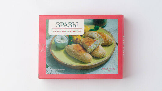 Зразы из кальмара с яйцом замороженные