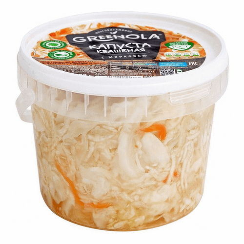 Капуста квашеная Greenola шинкованная с морковью, 700 г