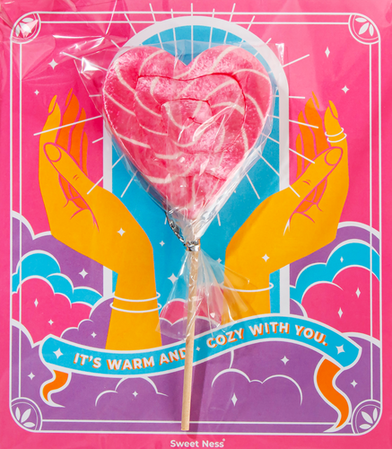 

Карамель леденцовая фигурная на палочке SWEET NESS Открытка ко дню всех влюбленных с карамельным сердцем