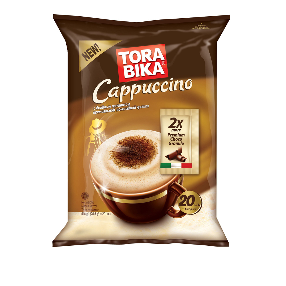 

Напиток кофейный Torabika Капучино с шоколадной крошкой, 25.5 г x 20 шт