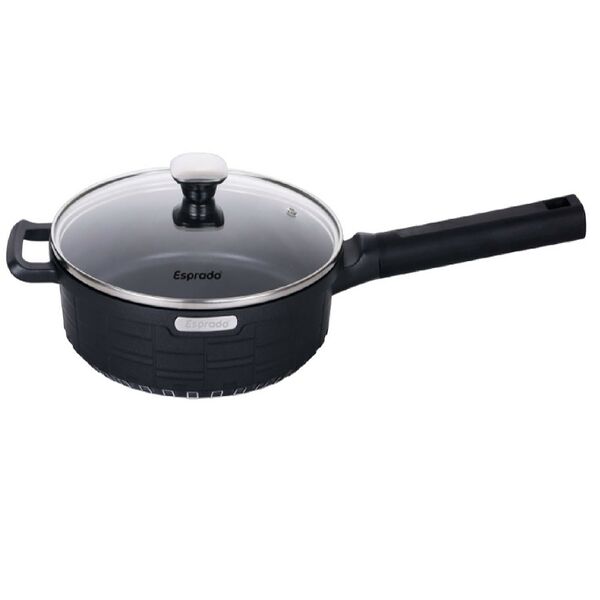 Сотейник Esprado Cuadro со стеклянной крышкой, 24 см, литой алюминий, индукция