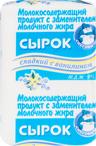 

Сырок творожный Снеговичок сладкий с ванилином 9% 90 г