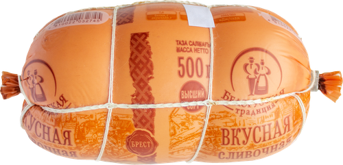 

Колбаса Белорусская традиция Вкусная Сливочная вареная 500 г