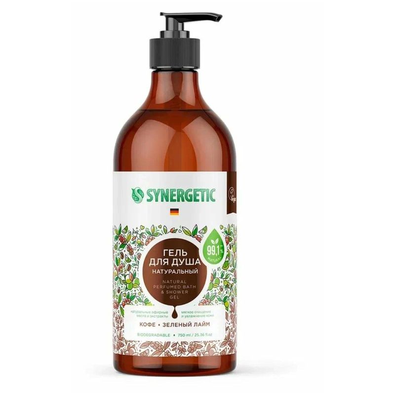 

Гель для душа Synergetic Natural Perfumed Кофе и зеленый лайм 380 мл