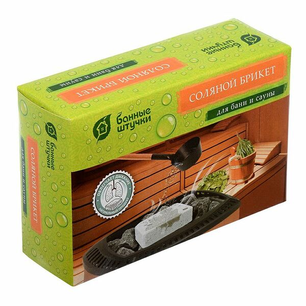 Соляной брикет для бани и сауны Банные штучки