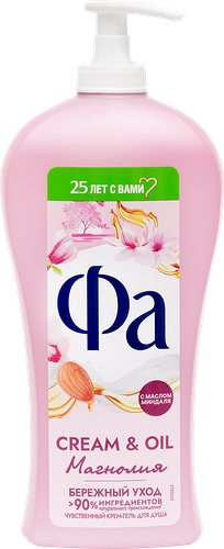 Крем-гель для душа Fa Cream&Oil Магнолия, 750 мл