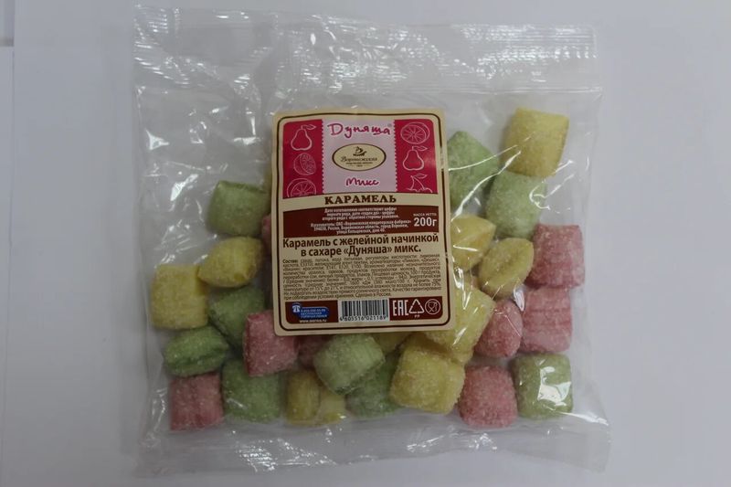 

Карамель Воронежская КФ Дуняша Микс с желейной начинкой 200 г
