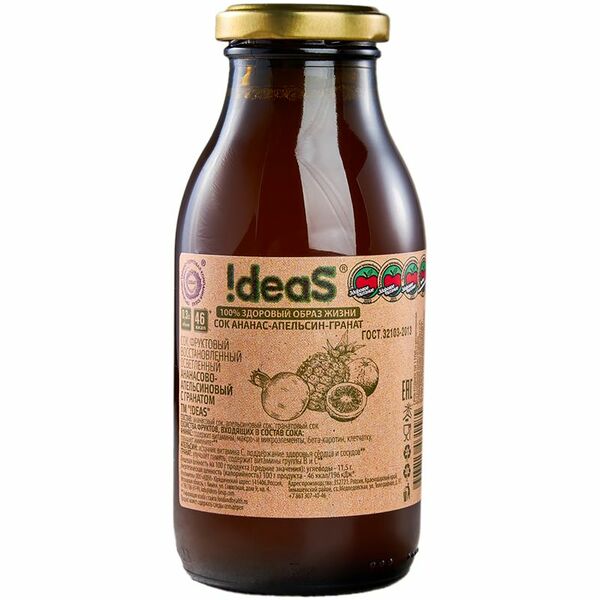 Детокс-сок Ideas Ананас-апельсин-гранат 300 г