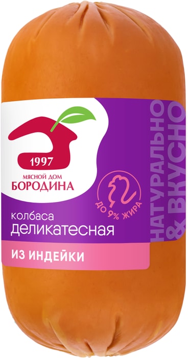 

Колбаса Мясной дом Бородина Деликатесная вареная из индейки 400 г